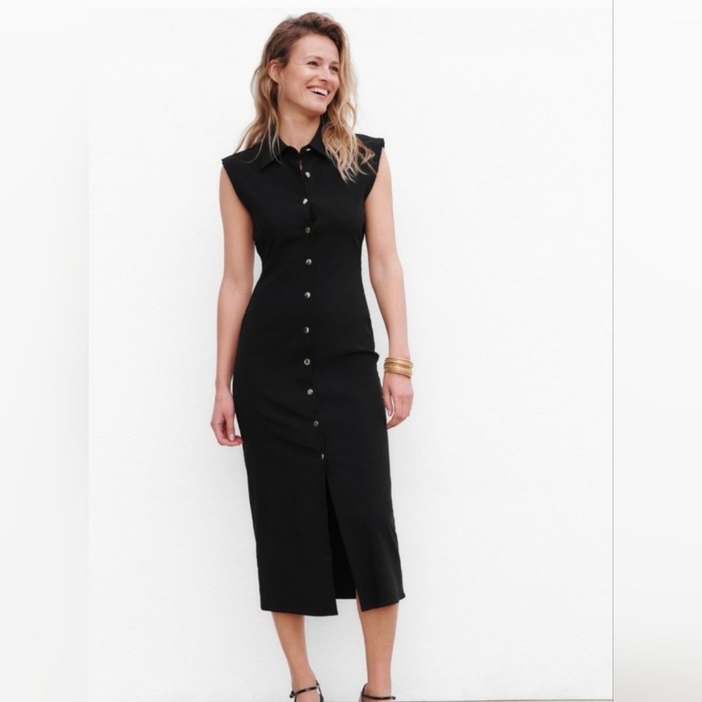 Zara Fitted Mid Sleeveless Dress